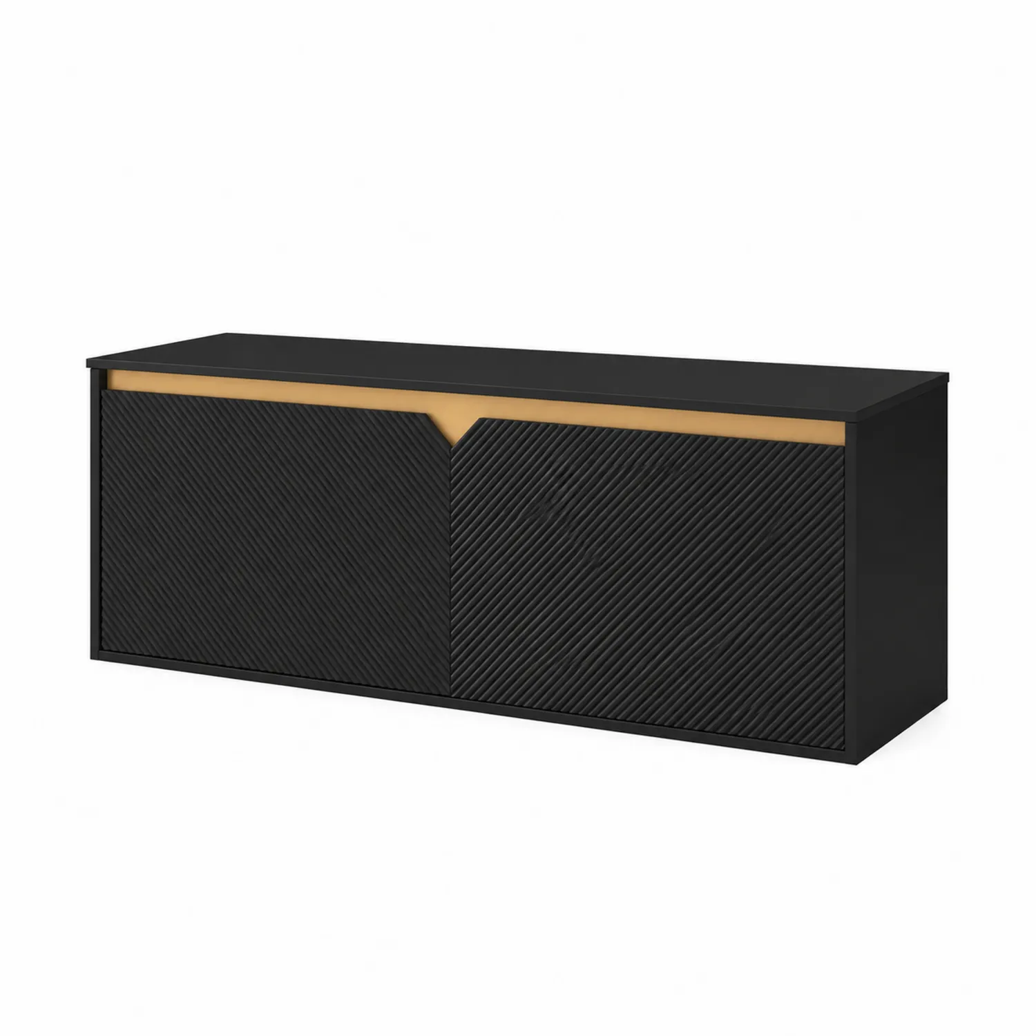 Armario bajo lavabo metal negro 80x35.5x40 cm