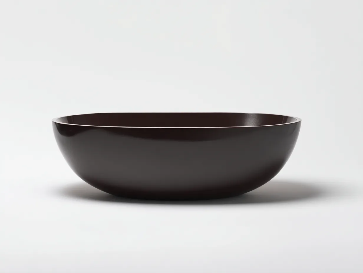Bañera exenta ovalada 168x78x52 cm - marrón espresso - acabado liso - para baño-Jadidanest