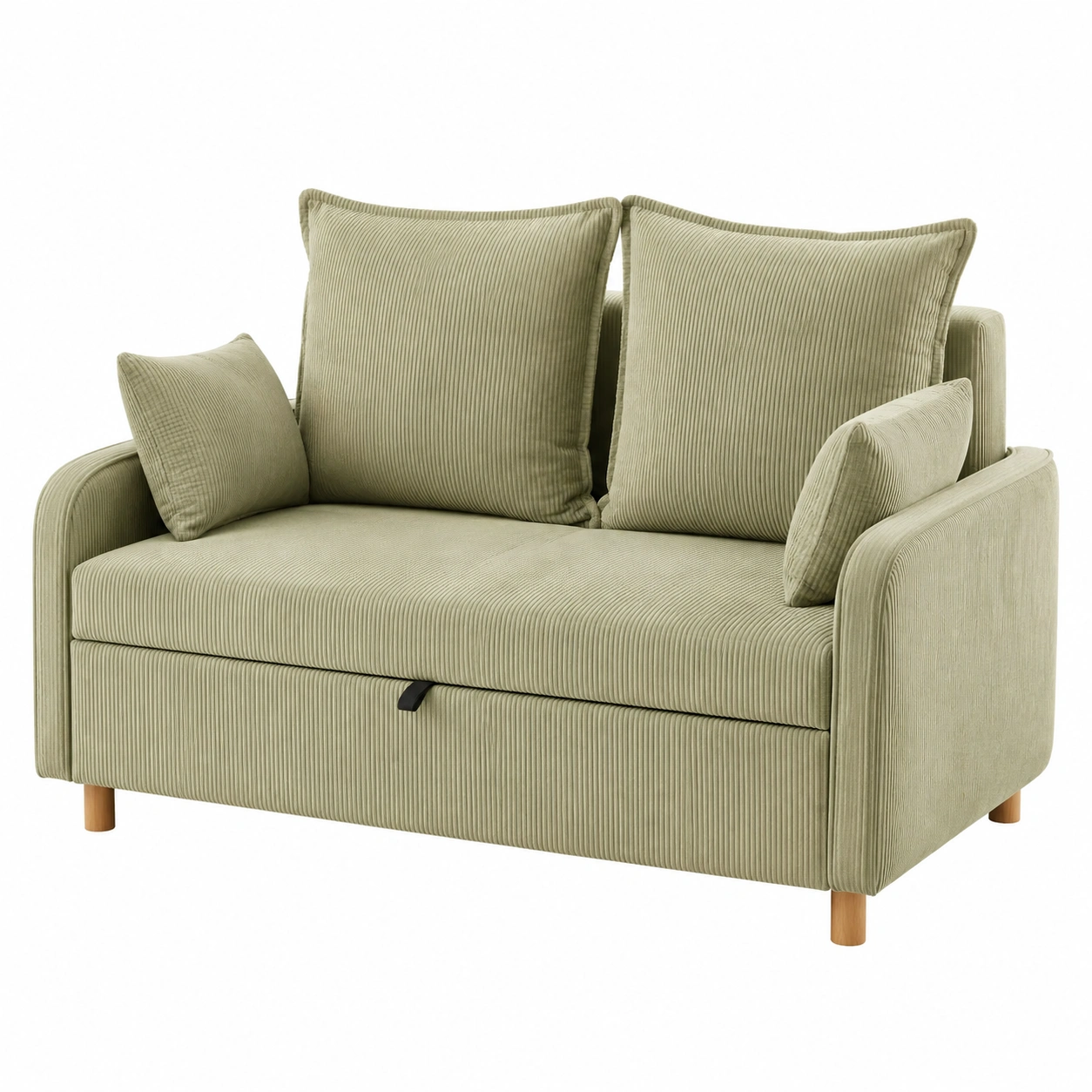 Sofa Verde Oliva con Almacenaje Oculto-meubelva