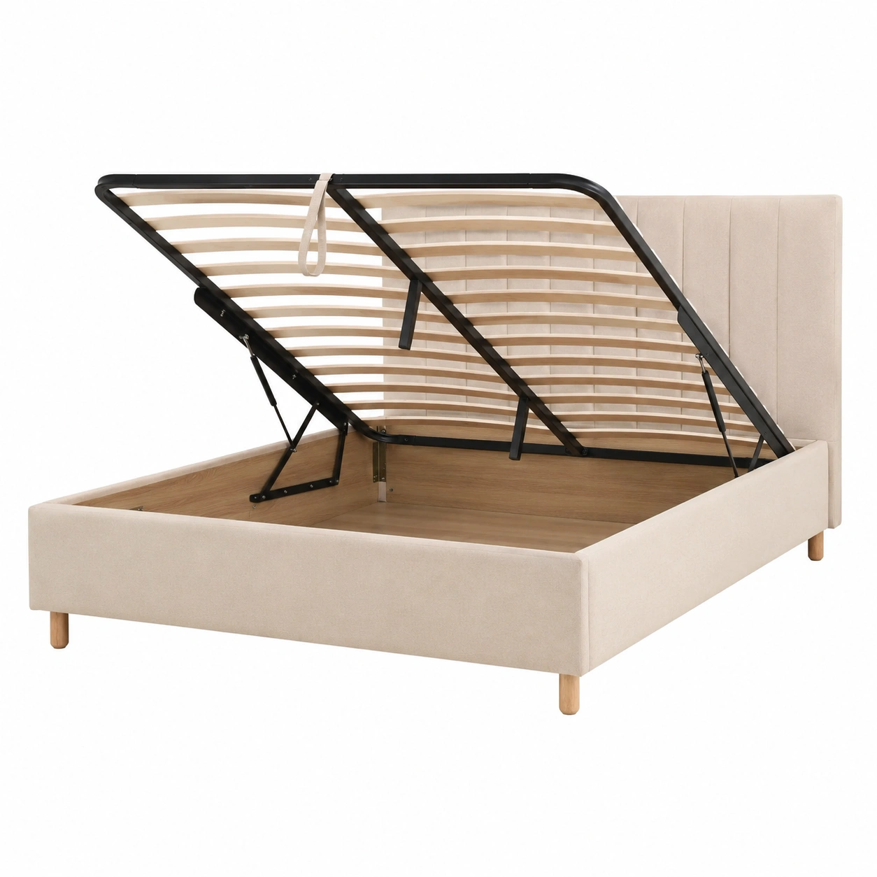 Cama con almacenamiento elevable-meubelva