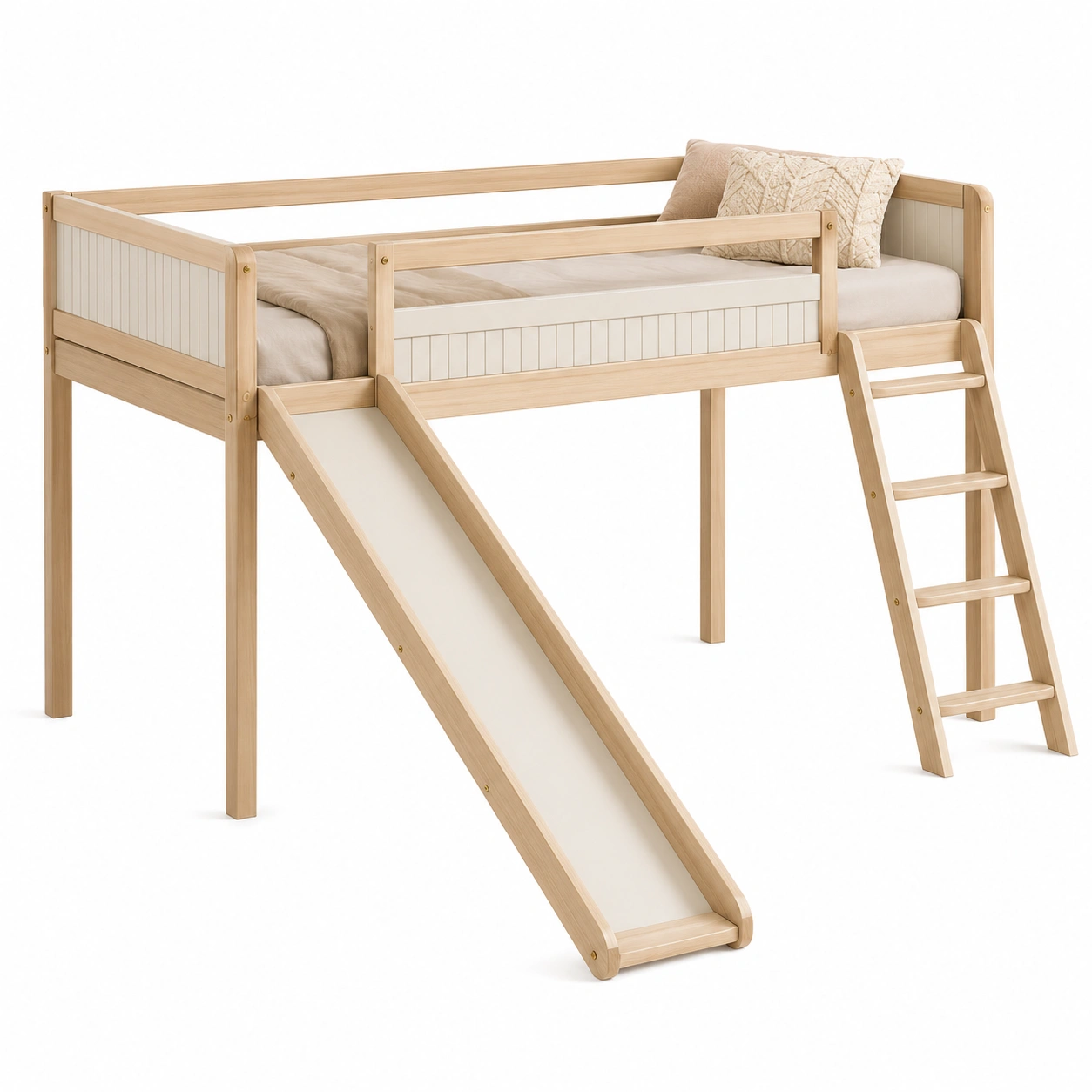 Cama alta infantil con tobogan-meubelva