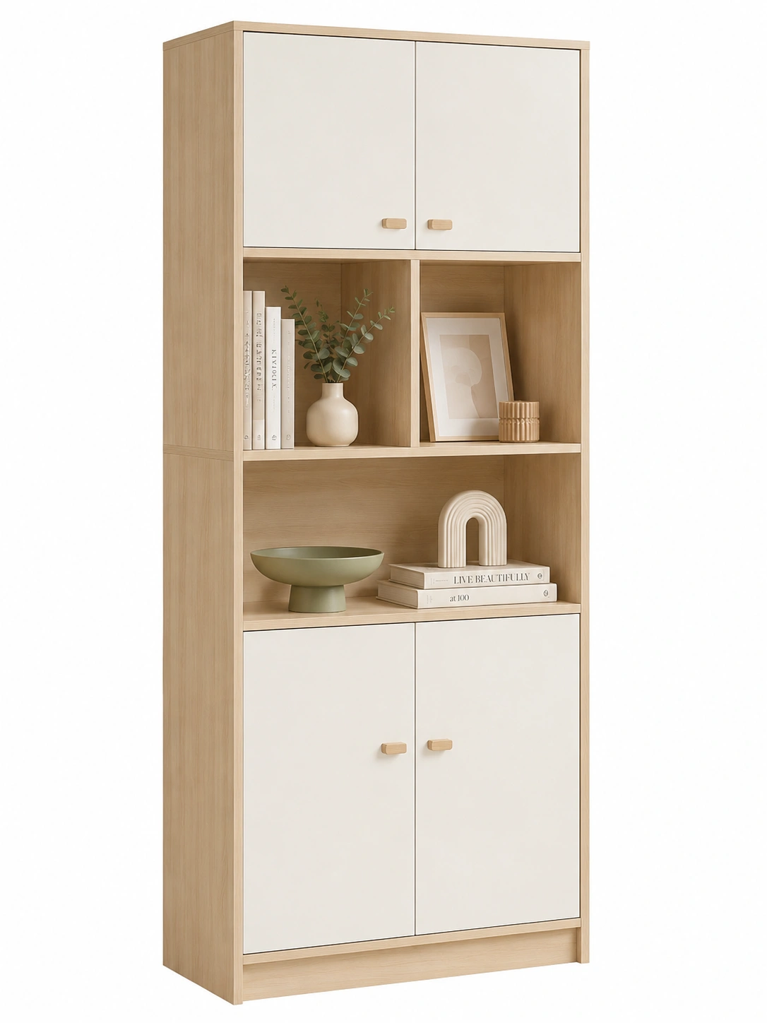 Armario Estanteria Minimal Beige Nordic-meubelva