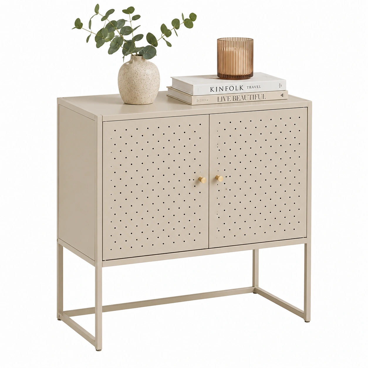 Armario compacto moderno perforado beige-meubelva