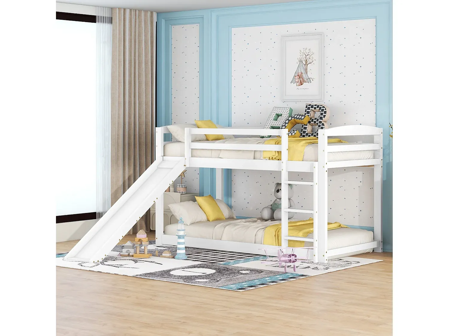 Schlafzimmer,Bereich Bett,Etagenbett-Furniarone