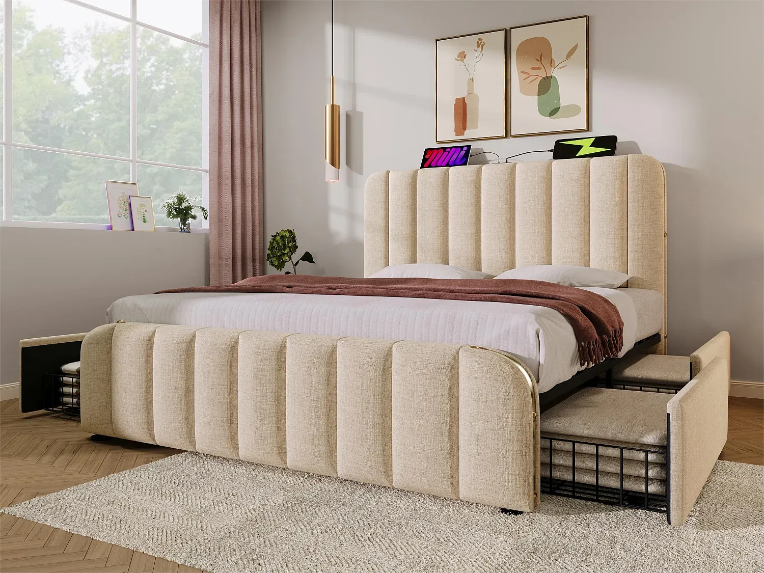 Schlafzimmer,Bereich Bett,Bettrahmen-Furniarone