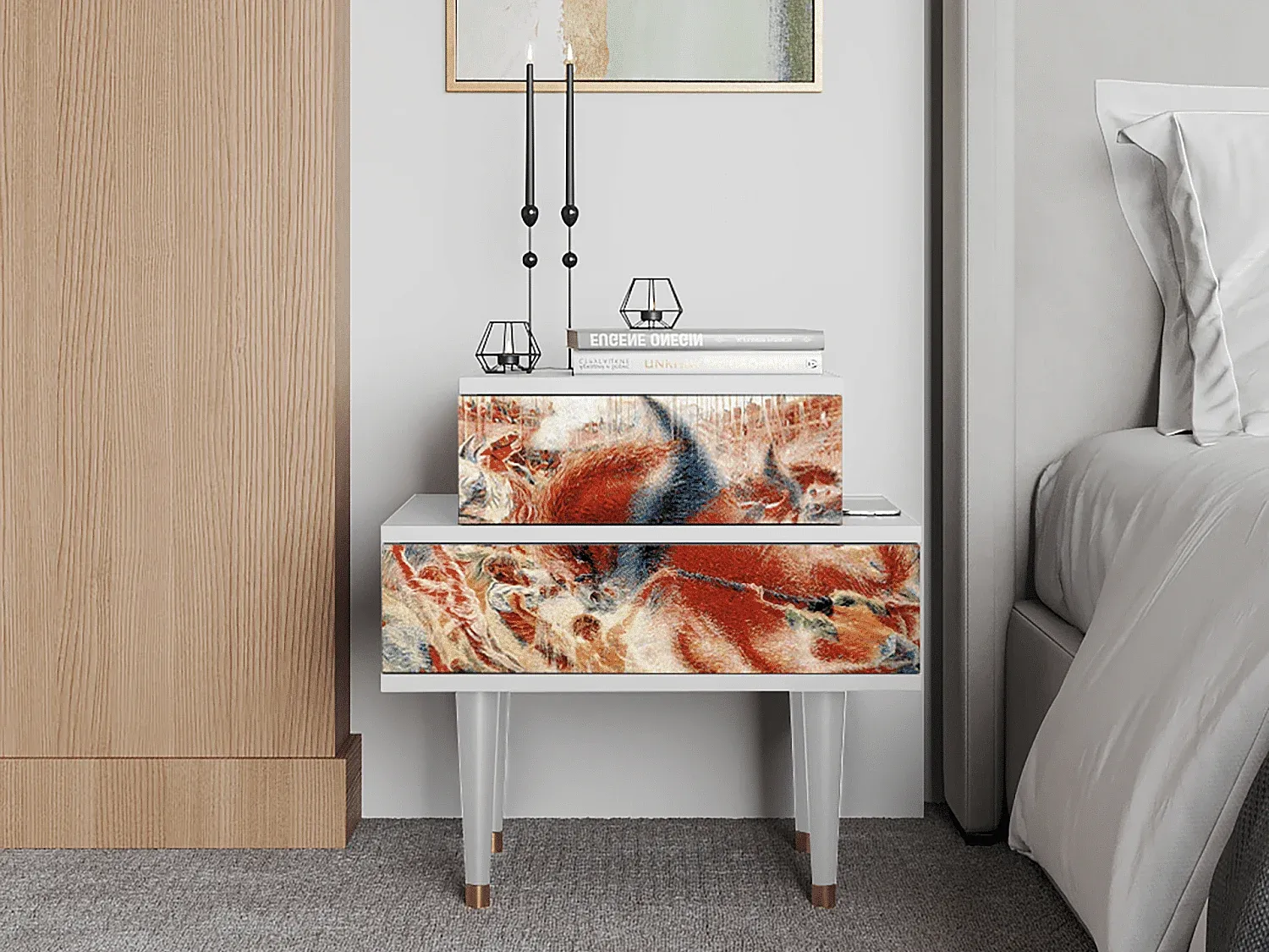 Schlafzimmer,Schlafzimmermöbel,Nachttisch-Furniarone