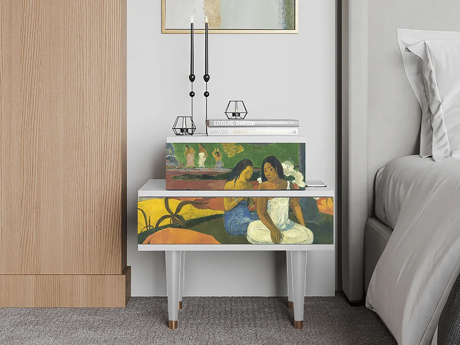 Schlafzimmer,Schlafzimmermöbel,Nachttisch-Furniarone