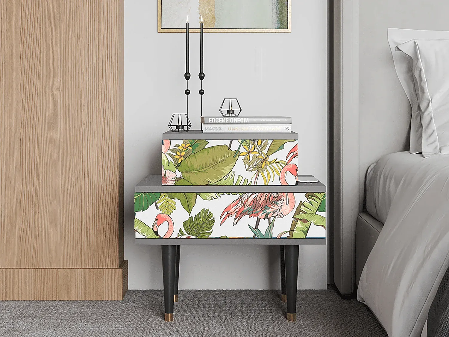 Schlafzimmer,Schlafzimmermöbel,Nachttisch-Furniarone