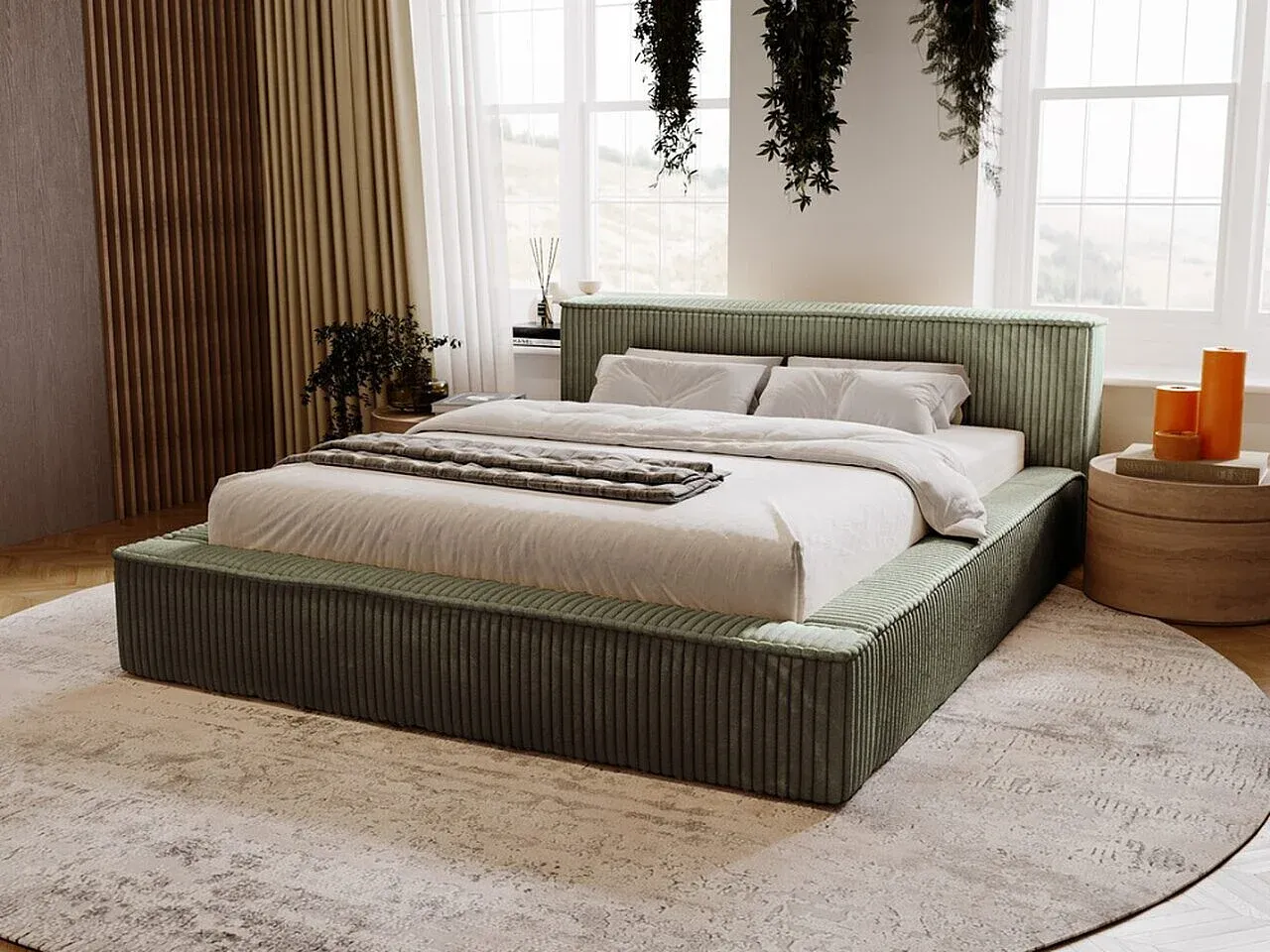 Schlafzimmer,Bereich Bett,Bett mit Bettkasten-Furniarone