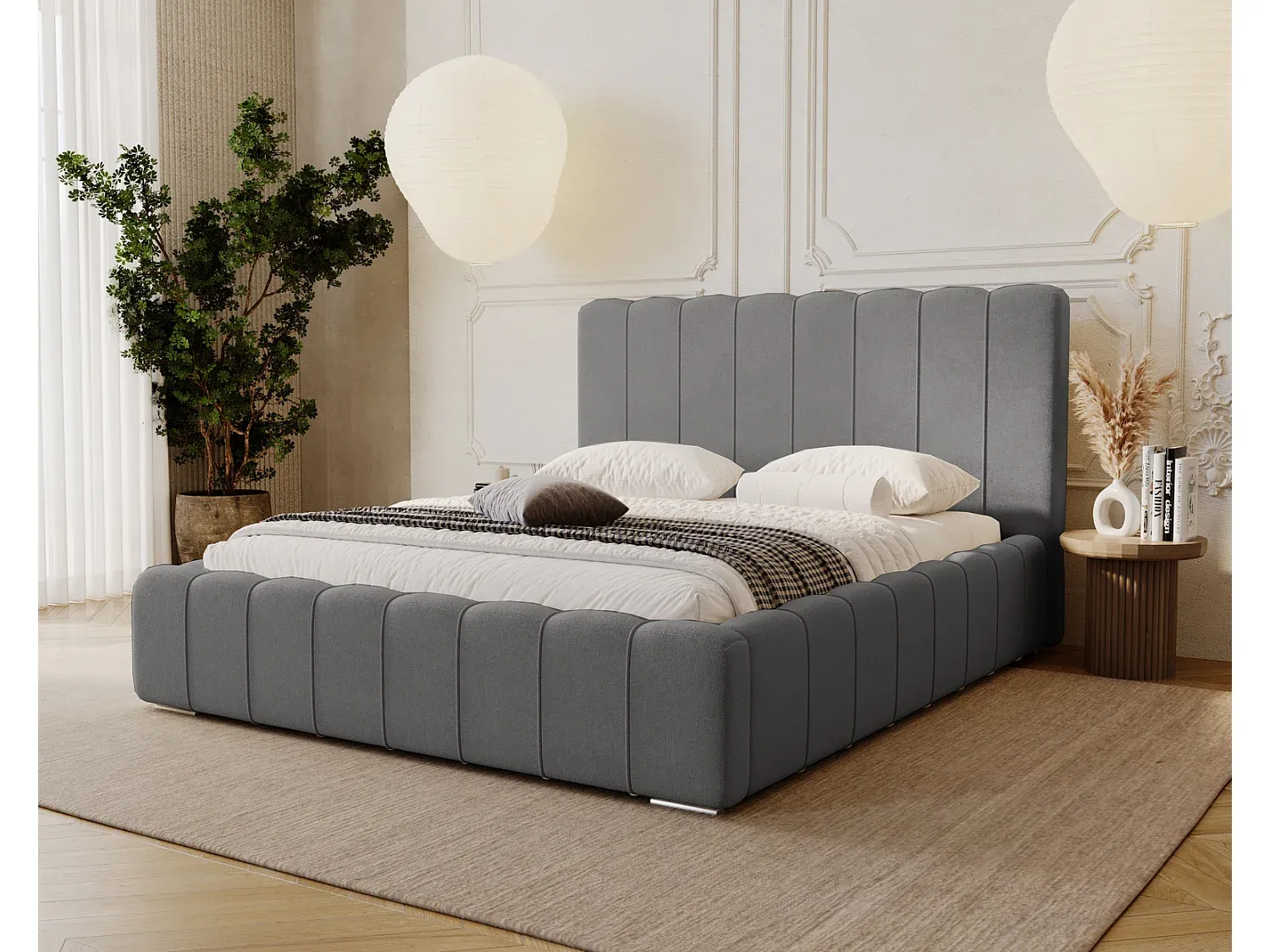 Schlafzimmer,Bereich Bett,Bett mit Bettkasten-Furniarone