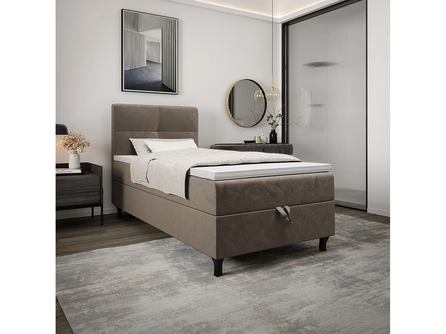 Schlafzimmer,Bereich Bett,Boxspringbett-Furniarone
