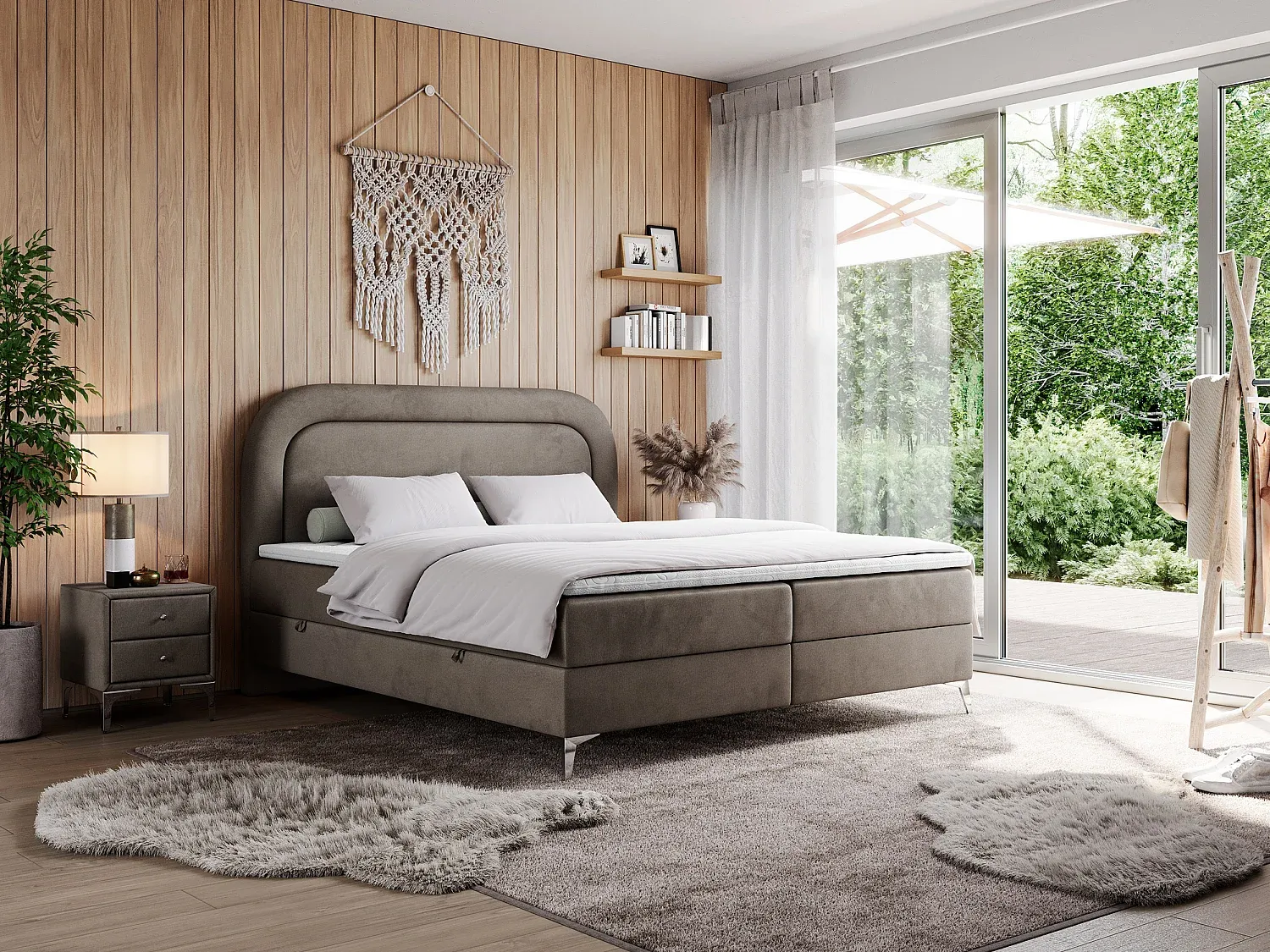 Schlafzimmer,Bereich Bett,Boxspringbett-Furniarone