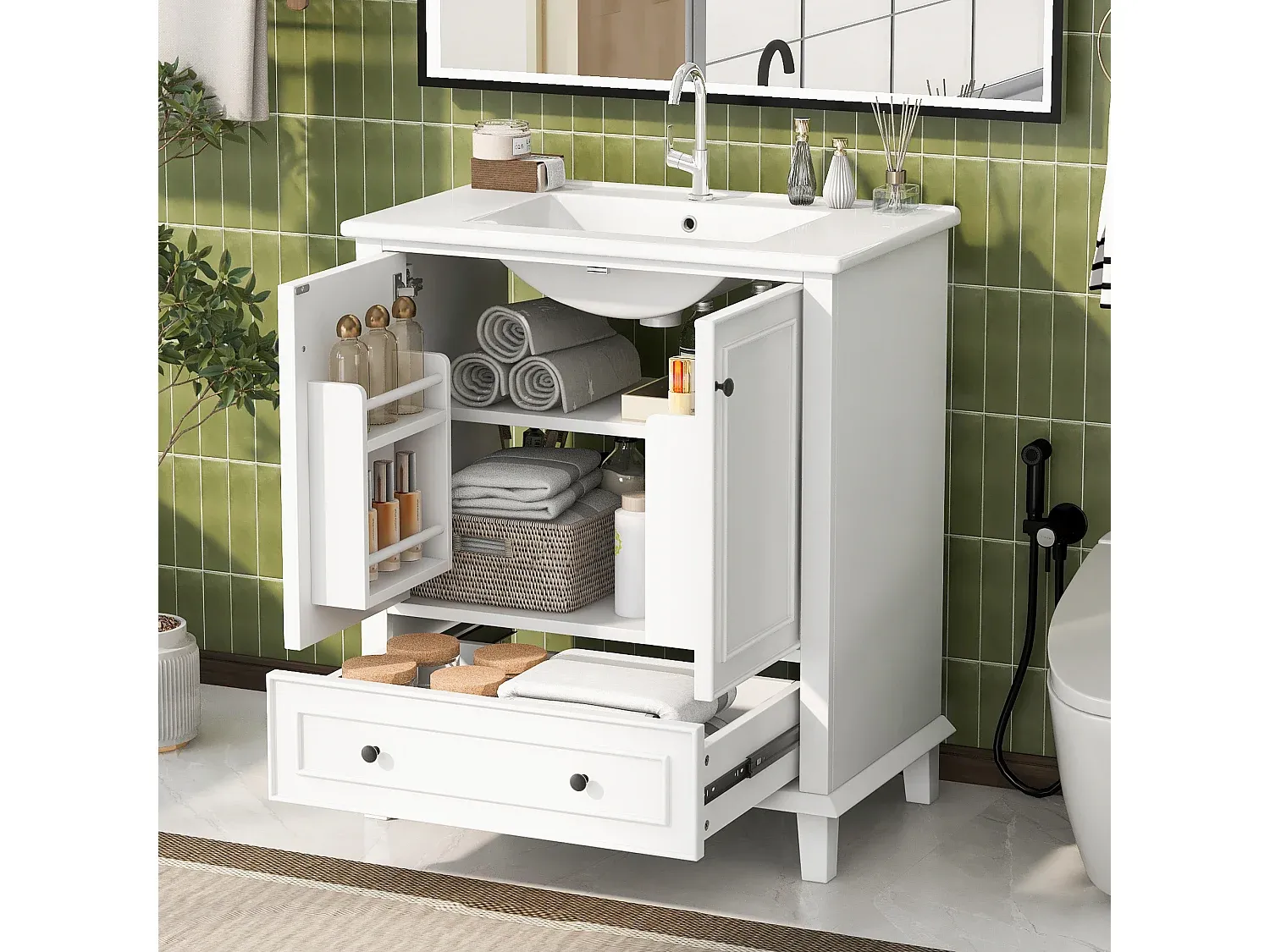 Badezimmer,Bereich Badezimmermöbel,Einzelwaschtisch-Furniarone