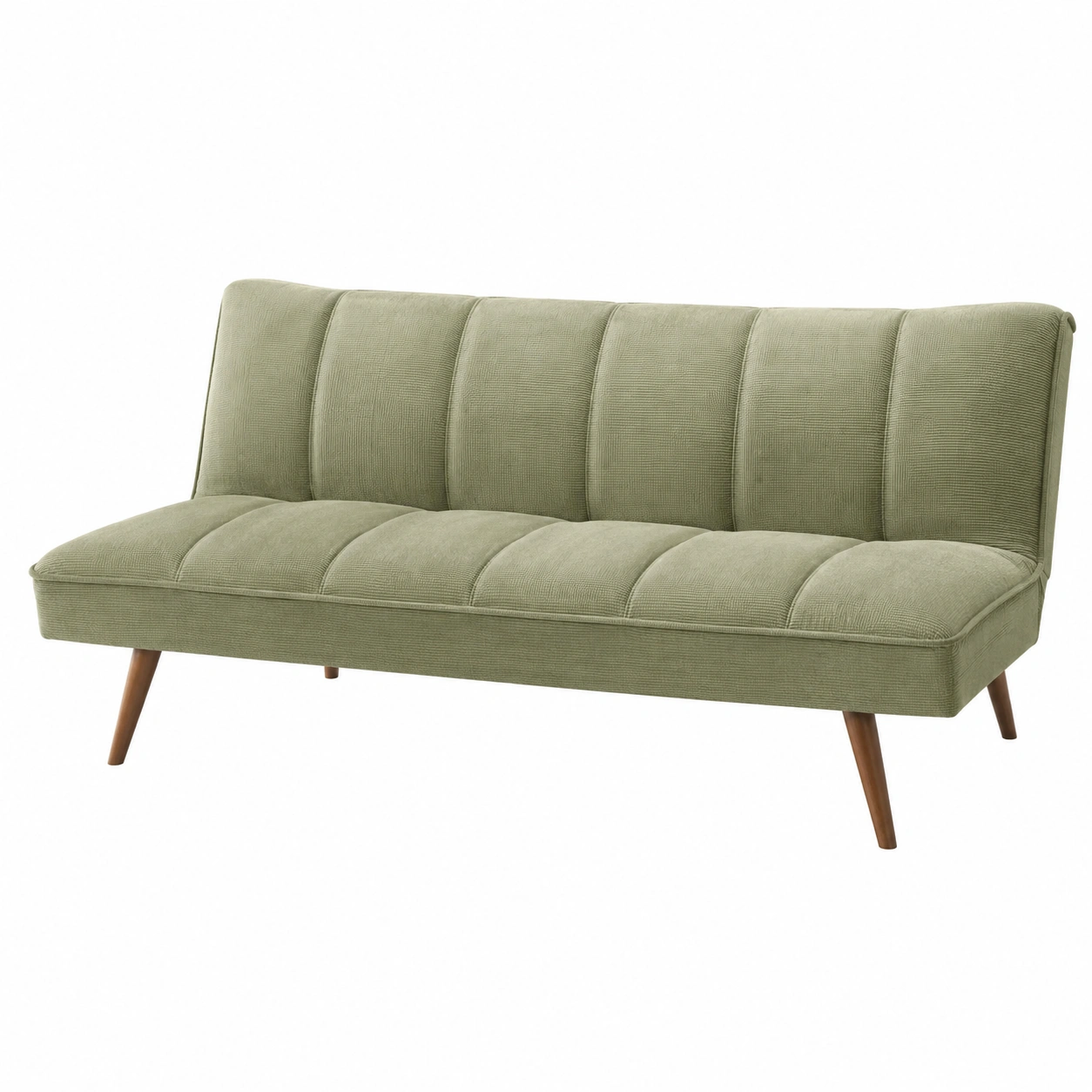 Sofa cama verde oliva de estilo nordico para rincones con calma-ElmoriaHome