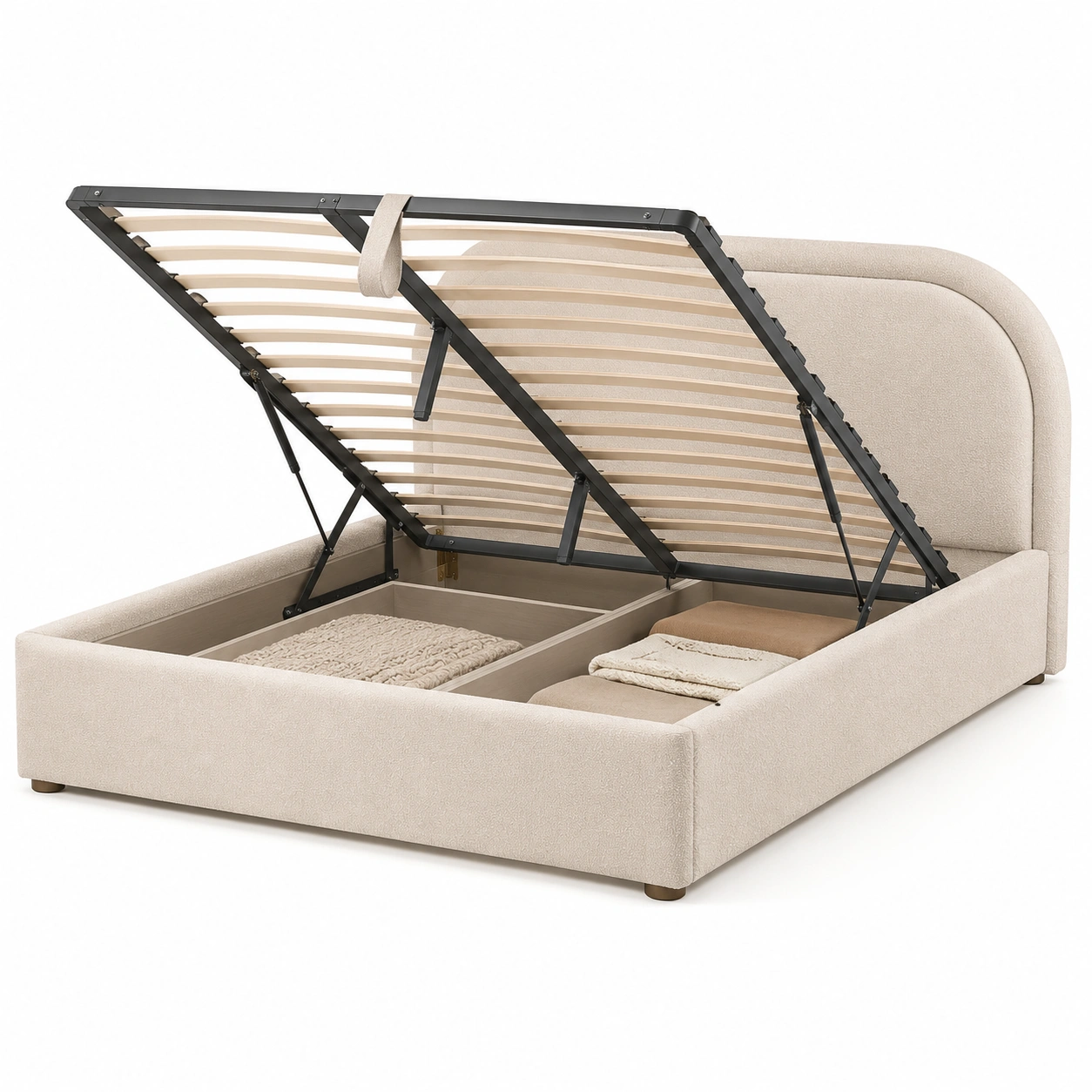 Cama con doble almacenamiento-ElmoriaHome