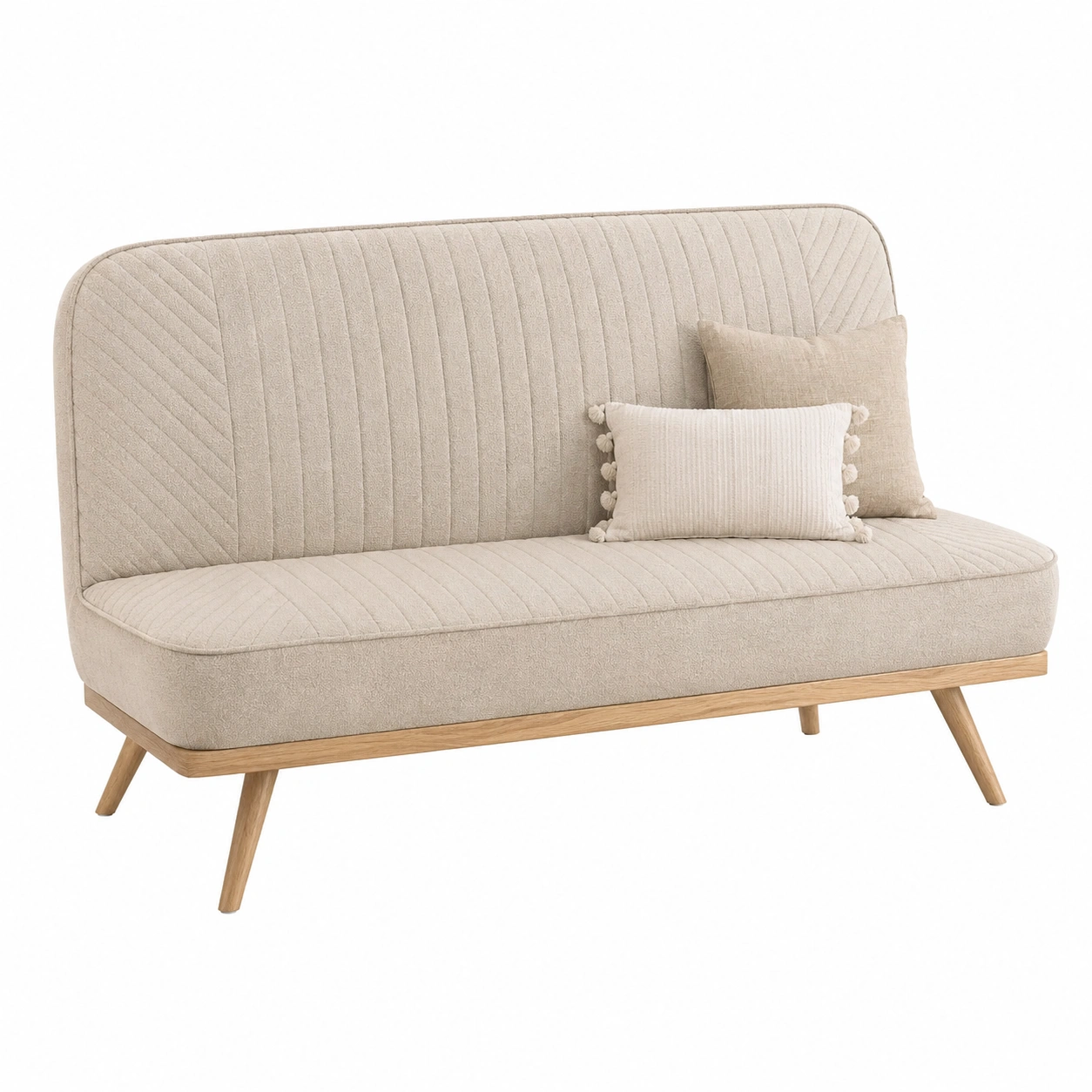 Sofa individual con respaldo acolchado-HavensiaHome