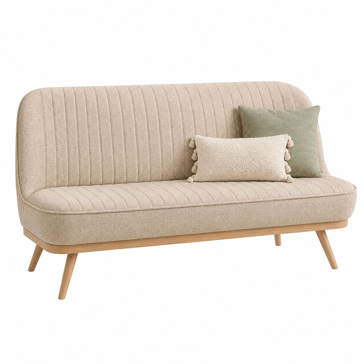 Sofa moderno con respaldo acolchado-HavensiaHome