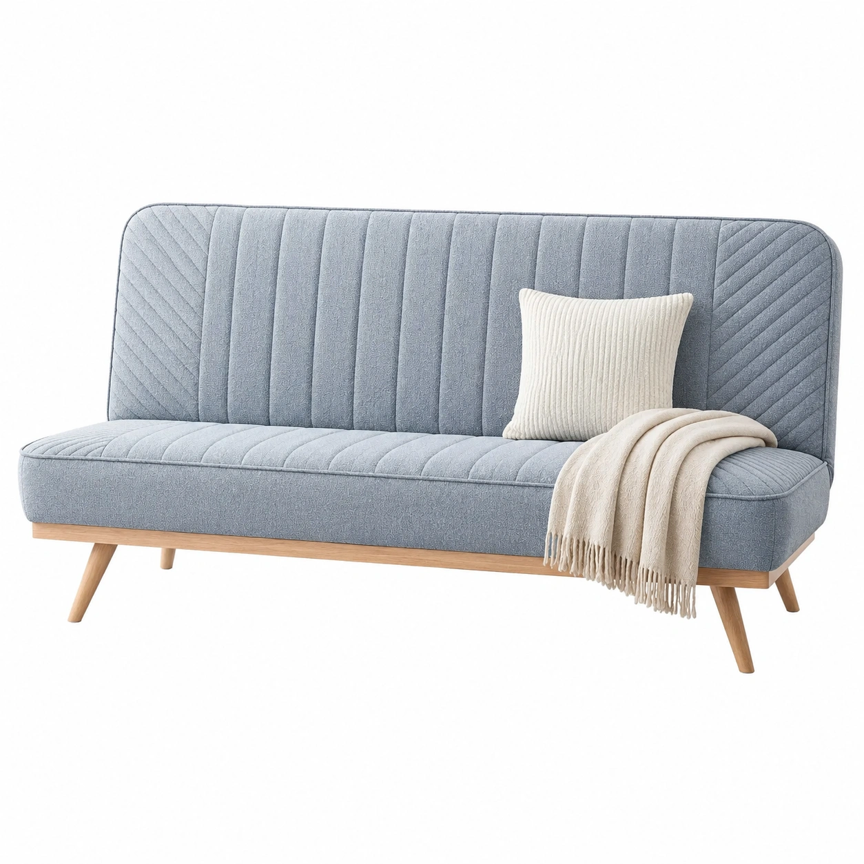 Sofa largo con respaldo lineal-HavensiaHome