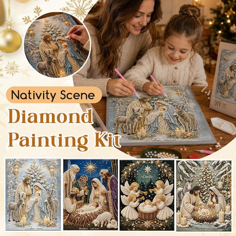 Nativity Scene Diamond Painting Kit | Jesus Christ Christmas Faith Art Decor