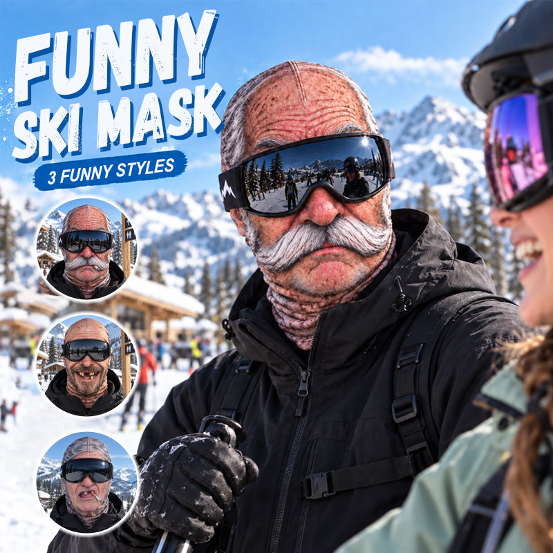 Grappig skimasker met realistisch gezicht