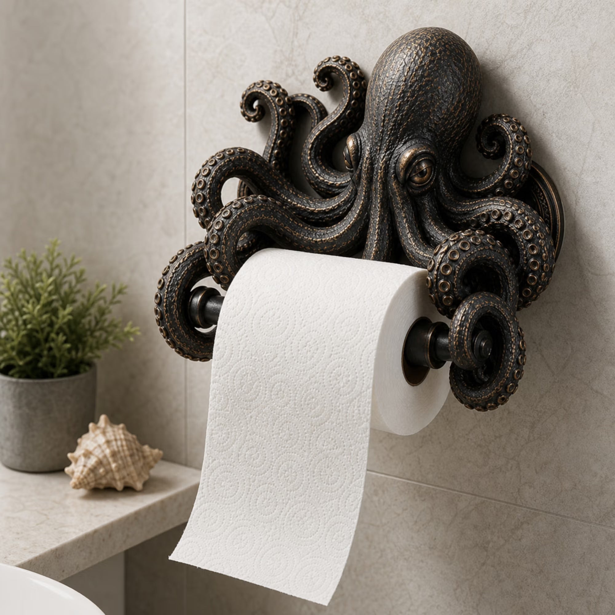 🌊 Ocean Guardians Toilet Paper Holder Series Wall-Mounted Bathroom Decor