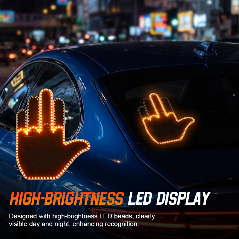 LED gesture car window light display