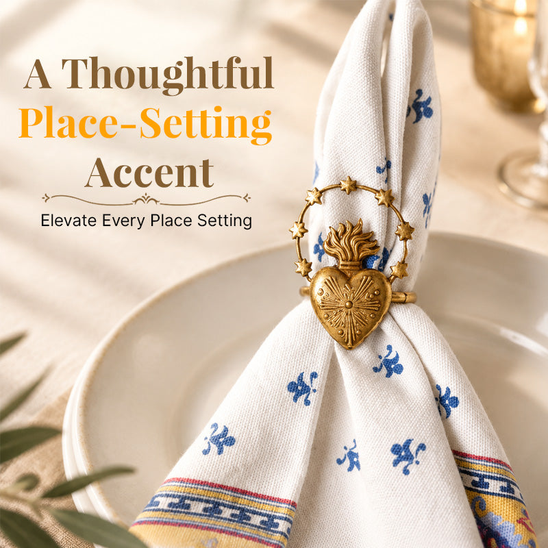 ✝️ Sacred Heart & Mary Devotional Napkin Rings