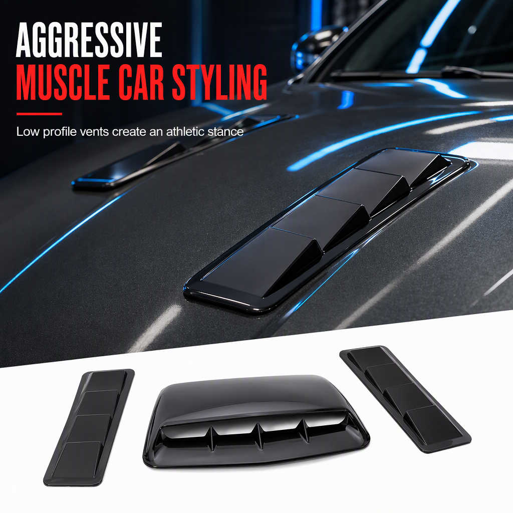 Car bonnet decorative vent styling detail