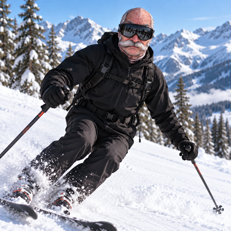 Grappige foto met skimasker