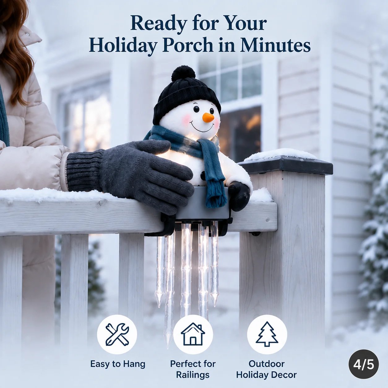 🔥 Today 49% OFF 🎁 - ☃️ WinterGlow Snowman Icicle Light Decor