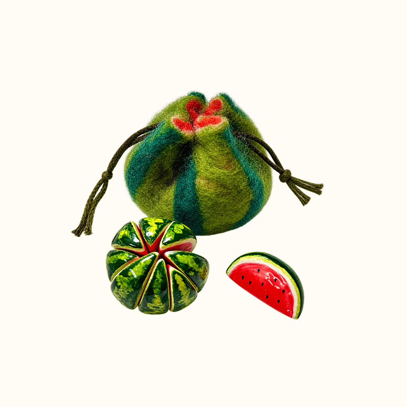 Fruit shaped felt toy detail