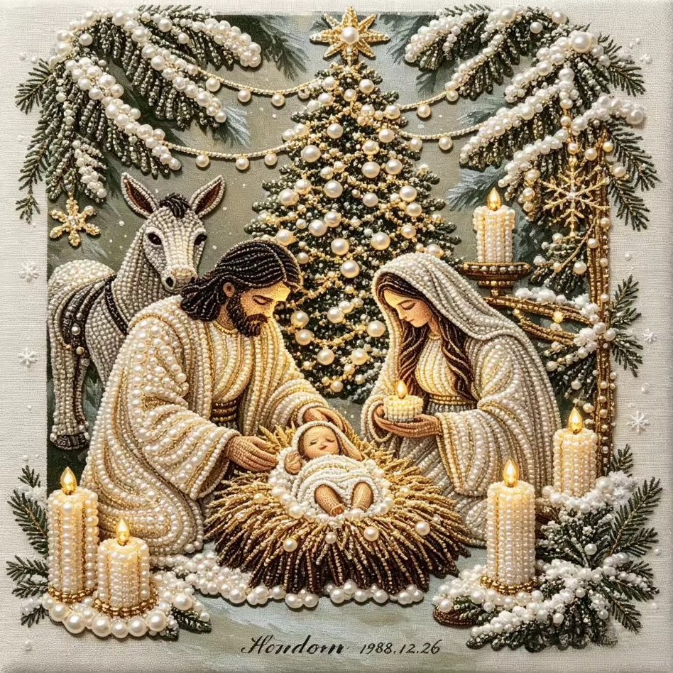 Nativity Scene Diamond Painting Kit | Jesus Christ Christmas Faith Art Decor