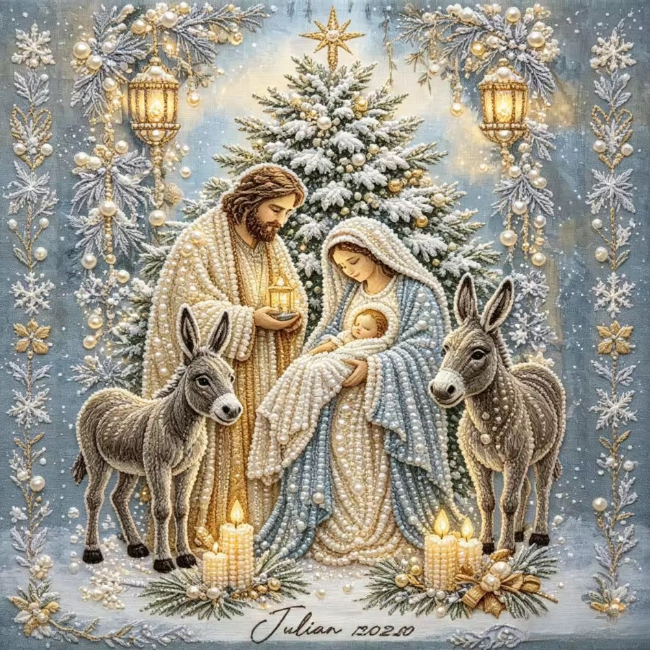 Nativity Scene Diamond Painting Kit | Jesus Christ Christmas Faith Art Decor