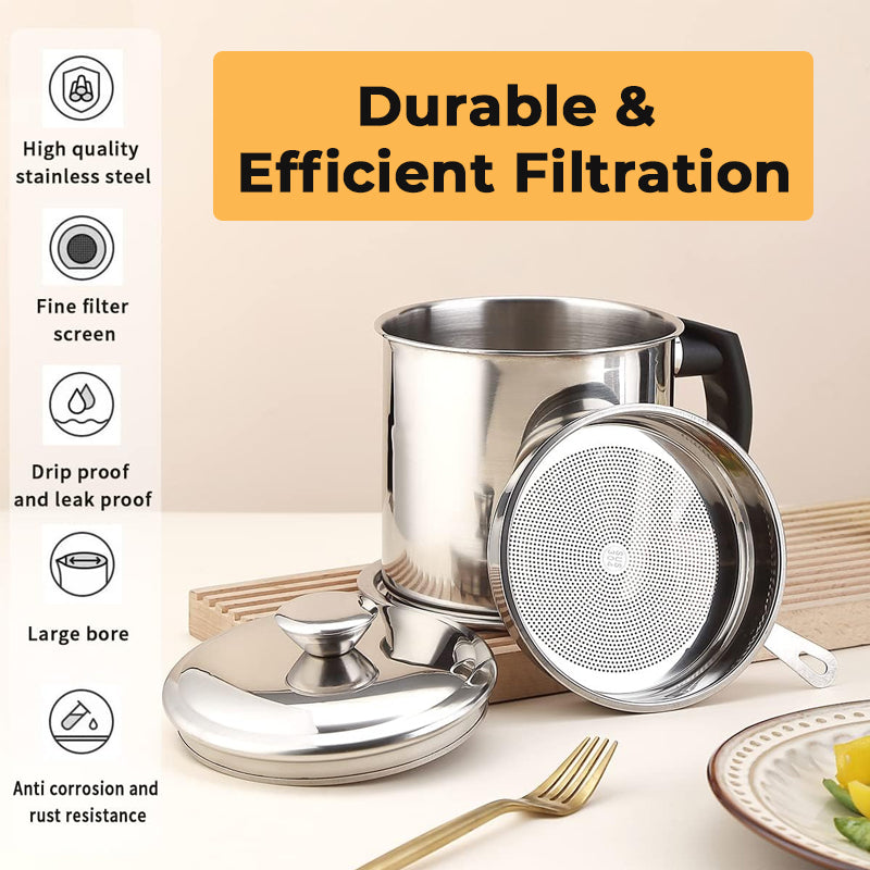 🍳Stainless Steel Oil Dispenser - Drip-Free Pour Spout, Mess-Free Cooking for Modern Kitchen