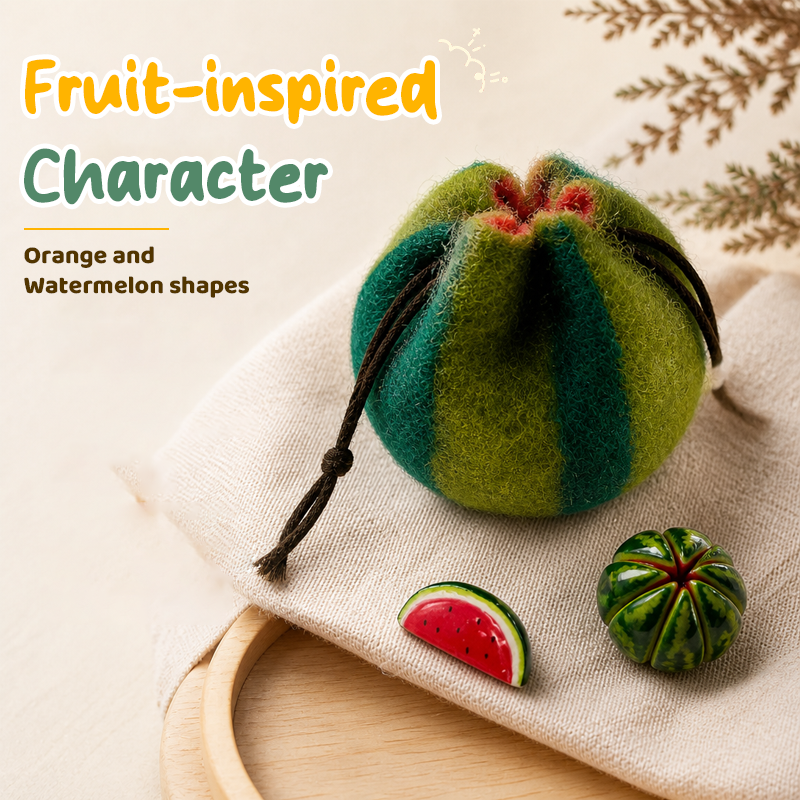 Fruit shaped felt toy designs