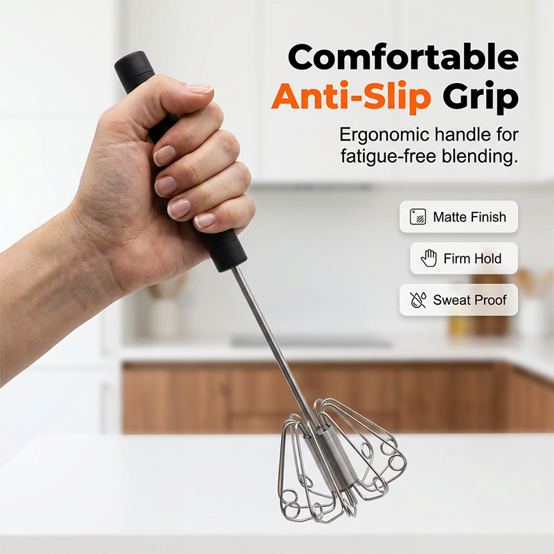 Manche ergonomique antidérapant du fouet