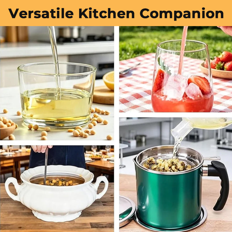 🍳Stainless Steel Oil Dispenser - Drip-Free Pour Spout, Mess-Free Cooking for Modern Kitchen