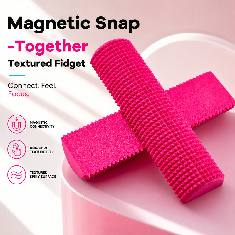 🧲 Magnetic Snap-Together Textured Fidget  | Custom 2-Color Sensory Toy ✨