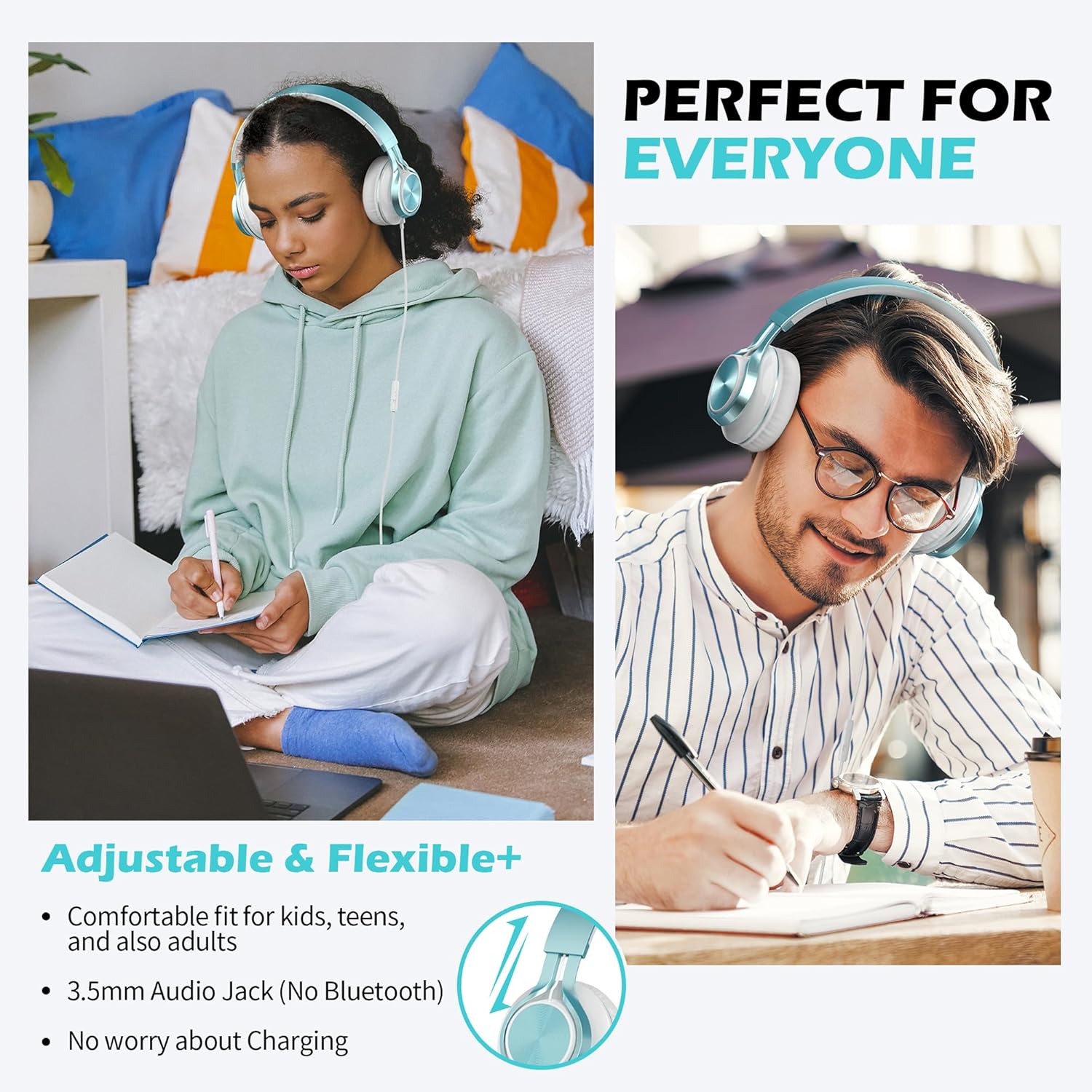 AMOSTING Kids Headphones (Lime Green)