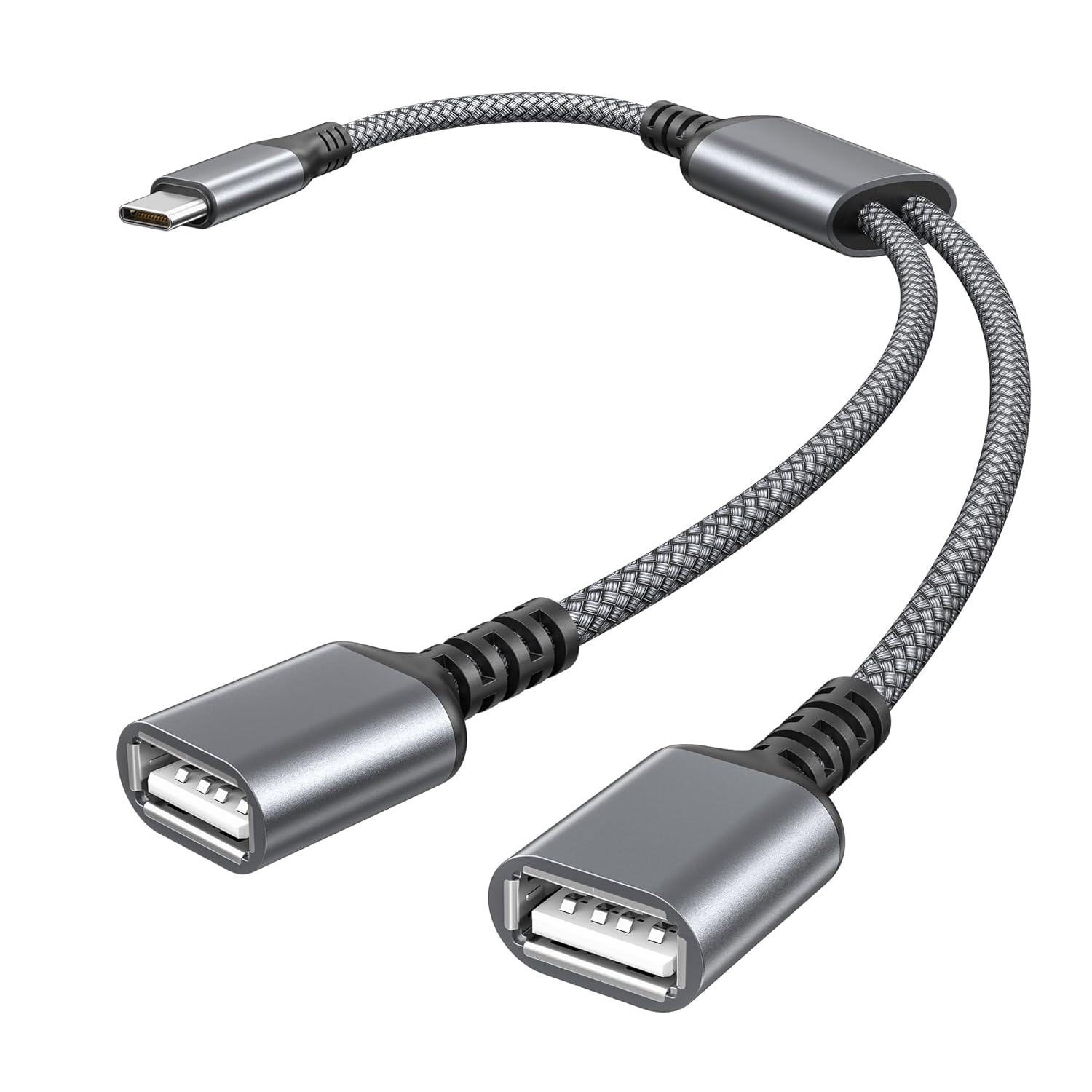 AMOSTING USB C Male to Dual USB Female Cable Splitter