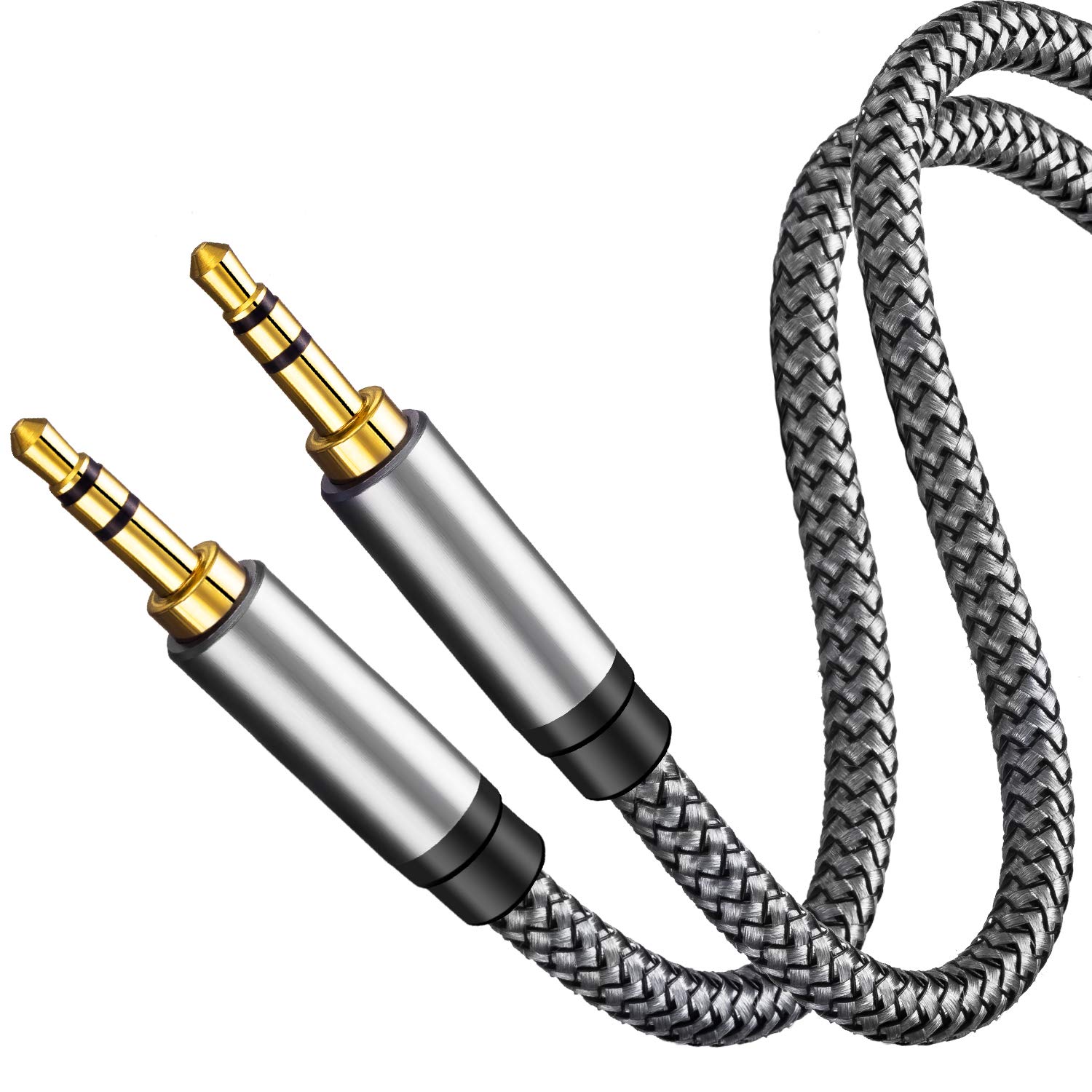 AMOSTIING 3.5mm Nylon Braided Audio Cable