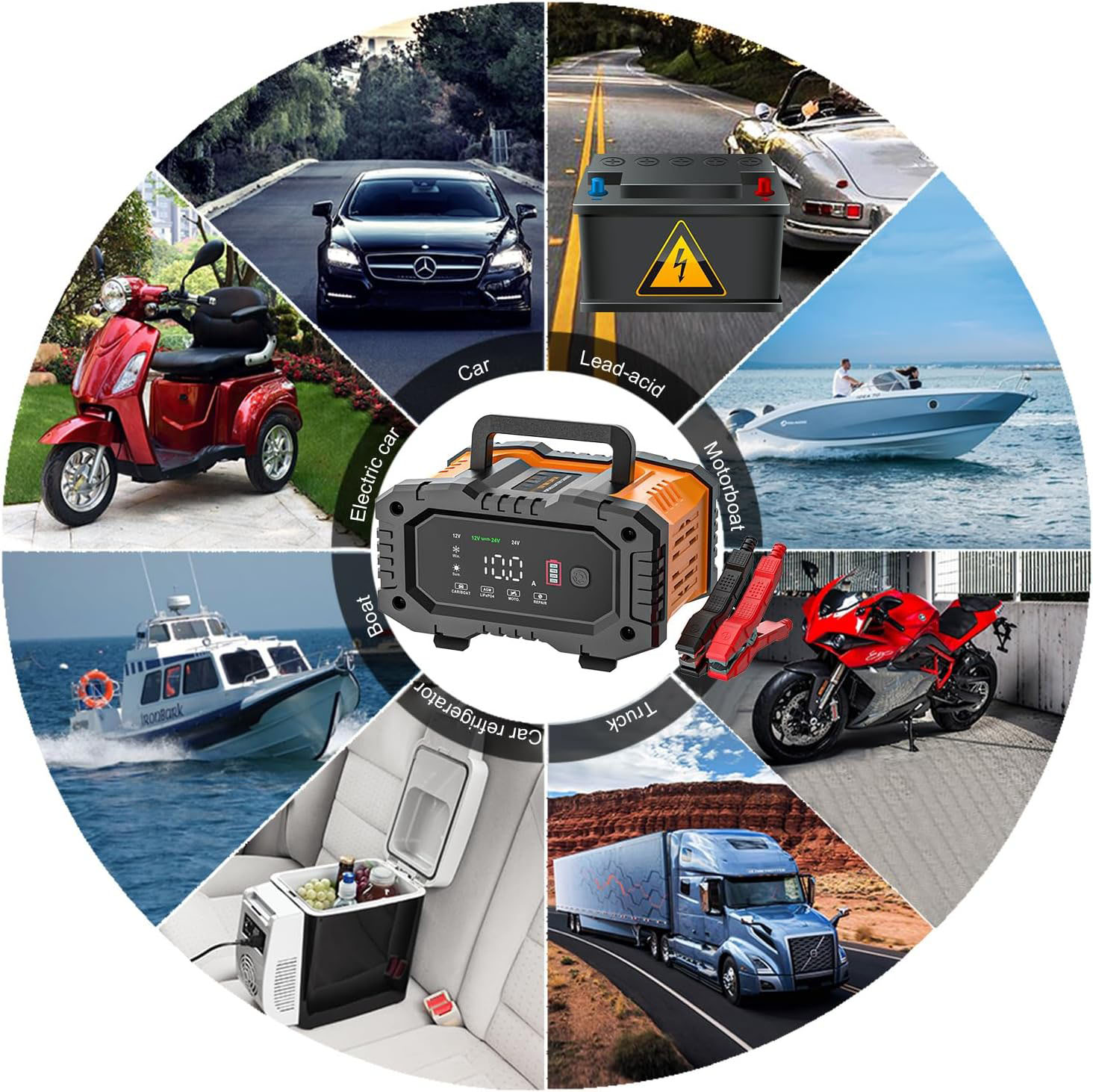 AMOSTING Amp Battery Charger