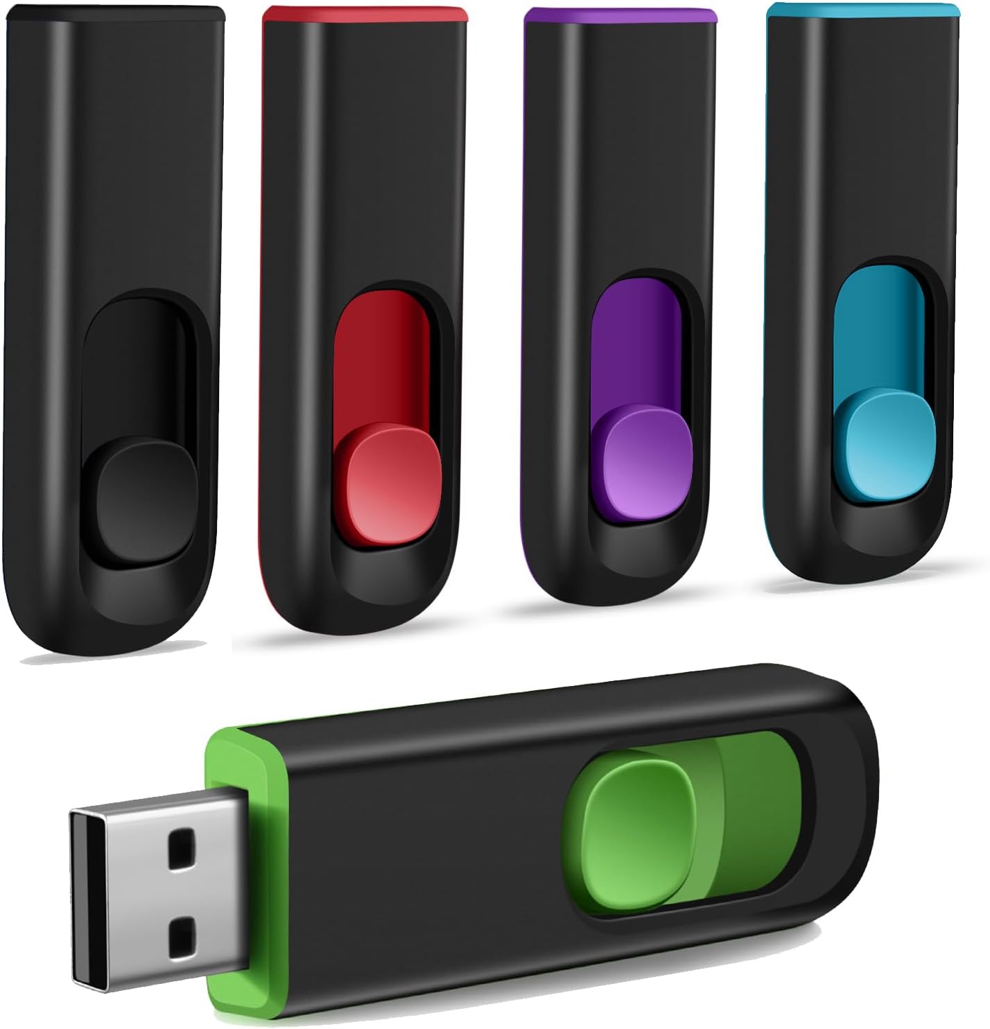 AMOSTING 5 Pack 32GB USB Flash Drive