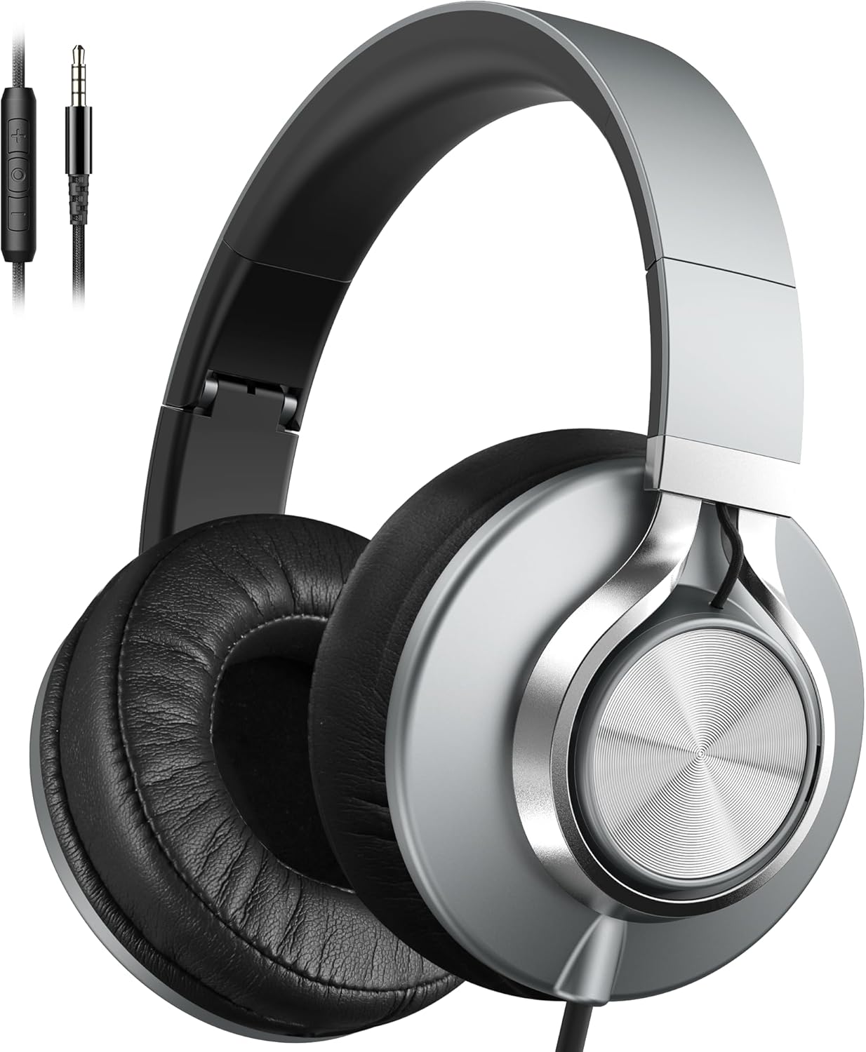 AMOSTING Wired Headphones (Grey)