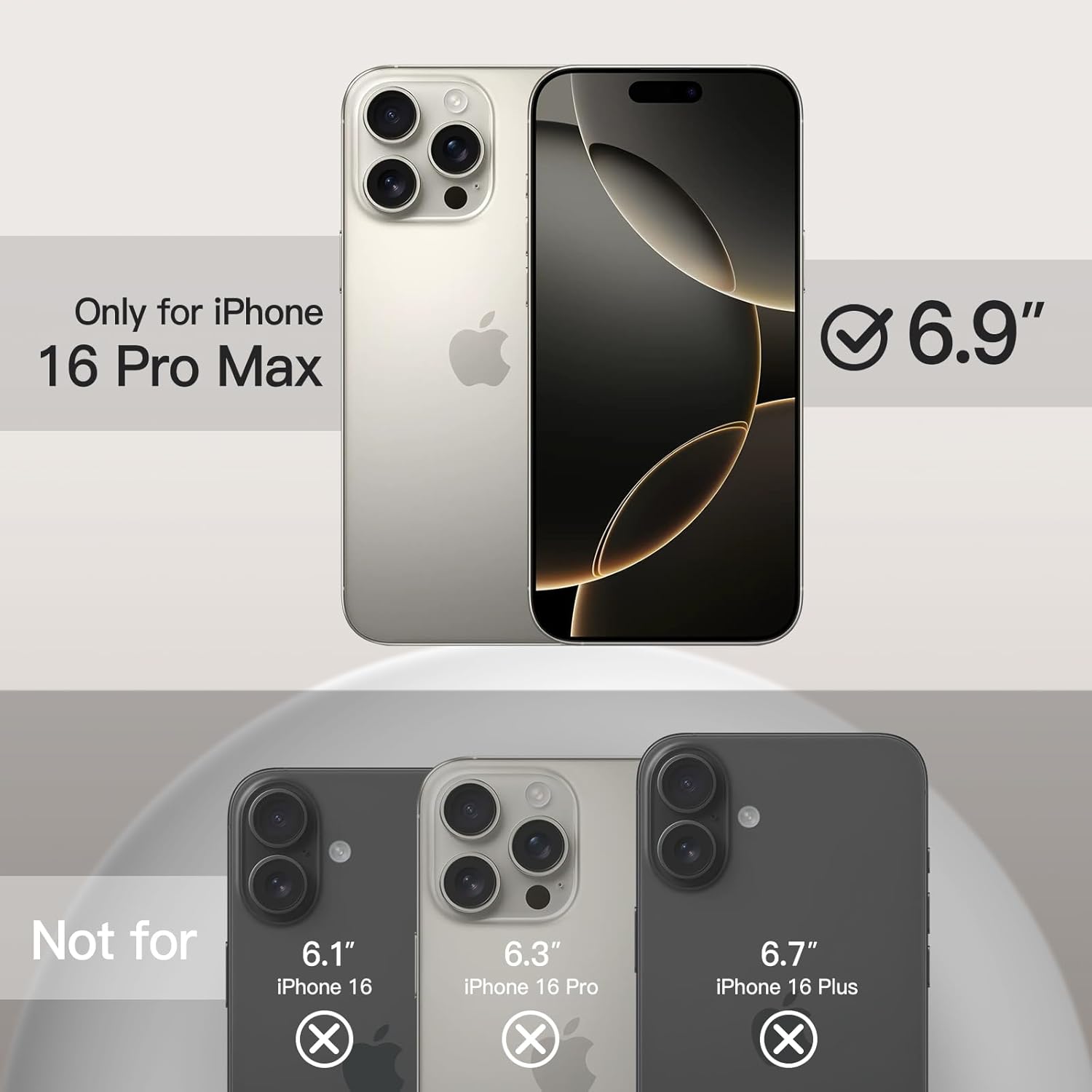 AMOSTING Liquid Silicone Case for iPhone 16 Pro Max (Natural Titanium)