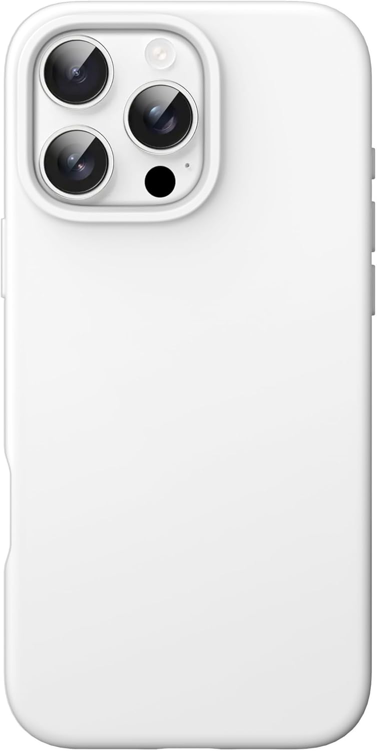 AMOSTING Liquid Silicone Case for iPhone 16 Pro Max (White)