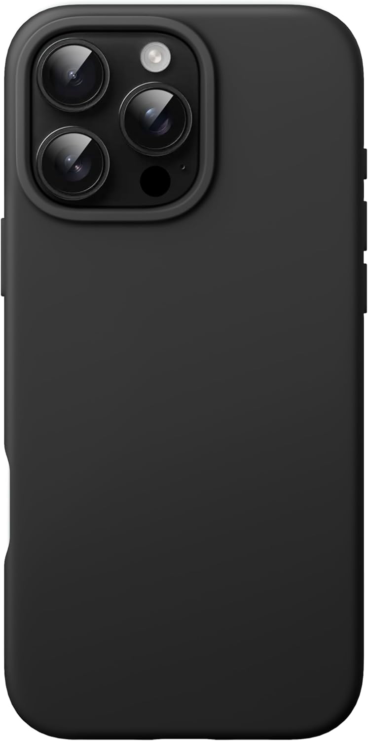 AMOSTING Liquid Silicone Case for iPhone 16 Pro Max (Black)