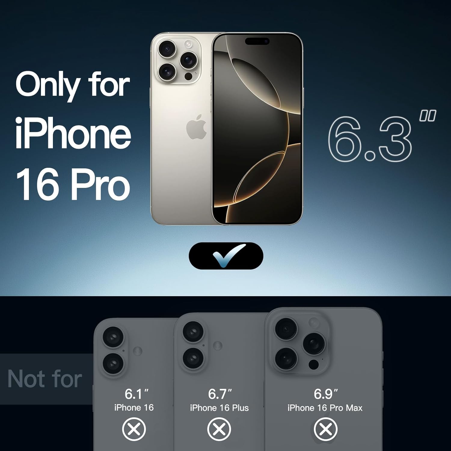 AMOSTING Magnetic Case for iPhone 16 Pro (Natural Titanium)