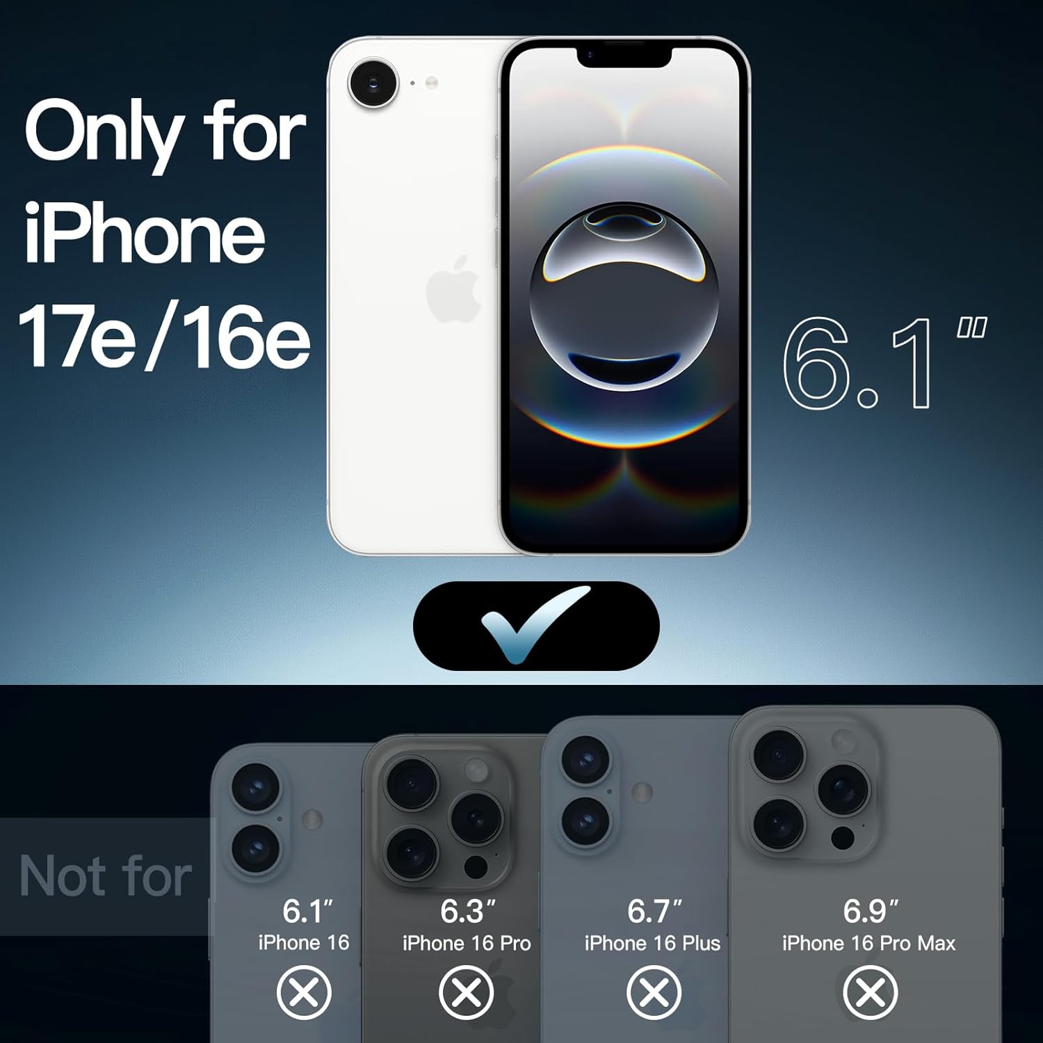 AMOSTING Magnetic Case for iPhone 17e (2026) / iPhone 16e (Clear)