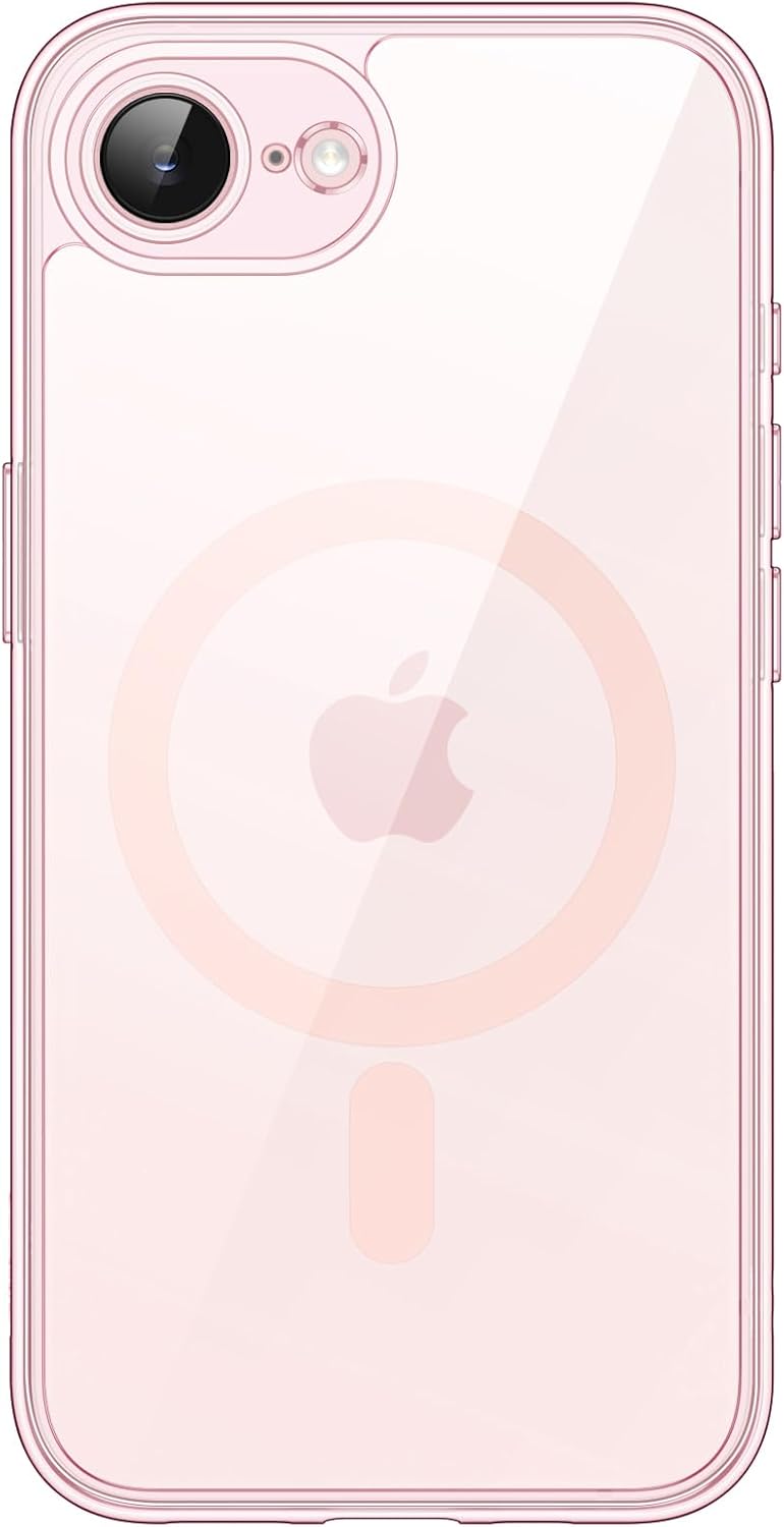 AMOSTING Magnetic Case for iPhone 17e (2026) / iPhone 16e (Pink)